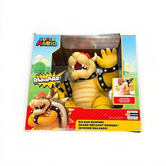 JAKKS Pacific Other - Big Bad Bowser Super Mario Action Figure Grand Merchant Bowser Light Up NEW